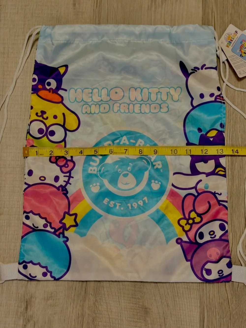 Sanrio Hello Kitty & Friends Build A Bear Workshop Drawstring Bag Pouch NWT